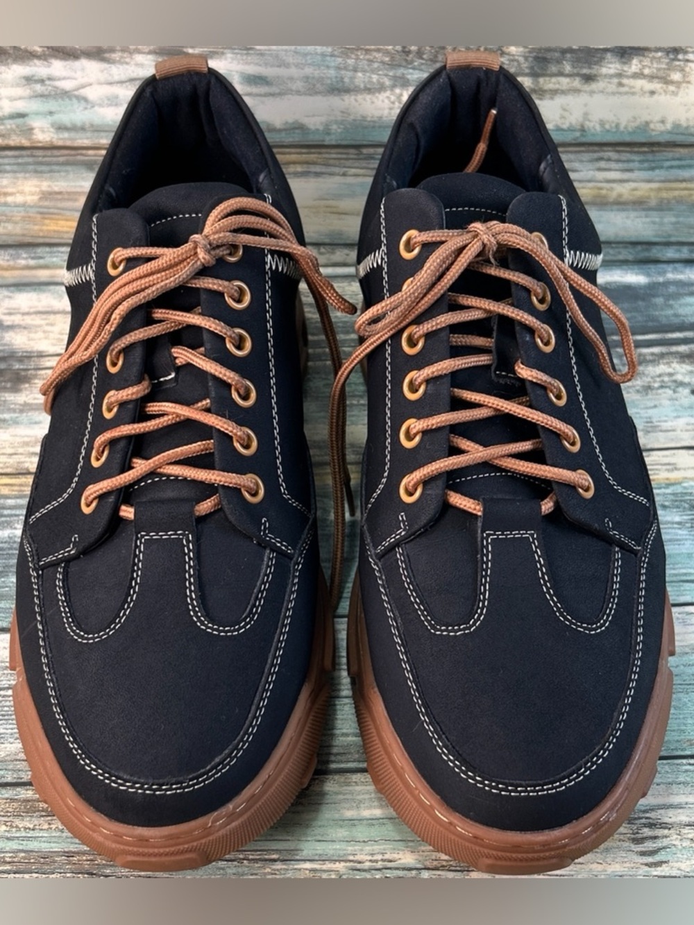 Calto Lifted Sneakers Mens Size 9 Black Hiking Casual Elevator Shoes With Lifts
